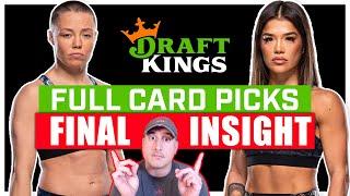 DRAFTKINGS: UFC Denver: Namajunas vs. Cortez FULL CARD Predictions