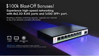 XikeStor 8 Port Multi Gigabit Ethernet Switch | $100k Bonuses in Description