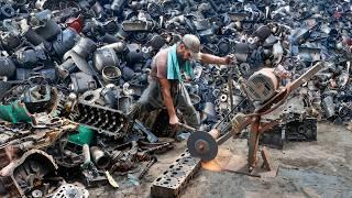 Process of Making 50 Ton Power Press Flywheel | Amazing Metal Recycling Process