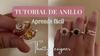 Cómo hacer un ANILLO en ALAMBRISMO ~ tutorial fácil y efectivo ~ wire RING tutorial ~ thattydesigner