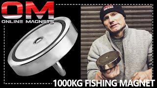 Online Magnets Gravity™ 1000KG, Single Sided Fishing Magnet, Unboxing and Review