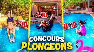 CONCOURS DU MEILLEUR PLONGEONS AVEC NOS SOEURS DANS LA PISCINE !