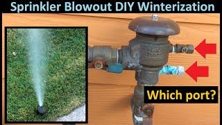 Sprinkler Blowout with Air Compressor FEBCO 765 Full Guide, FEBCO 765-1 Backflow Preventer PVB shown