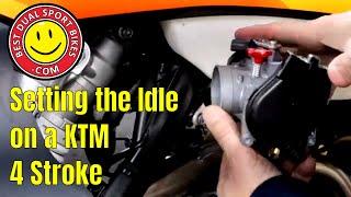 Setting the Idle on a KTM 4 Stroke | Solve Idle Problems by Listening