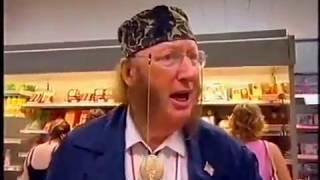 John McCririck's first trip to the supermarket. Celebrity Wife Swap UK