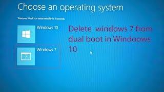 How to remove one windows from dual boot system