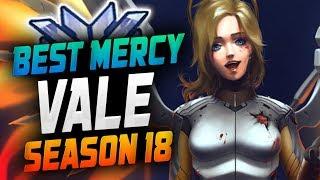 VALE BEST MERCY! 47 DEF ASSIST! [ OVERWATCH SEASON 18 TOP 500 ]