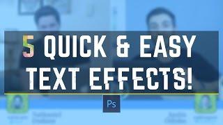 5 Awesome Photoshop Text Effects Tutorial (feat. Tutvid)