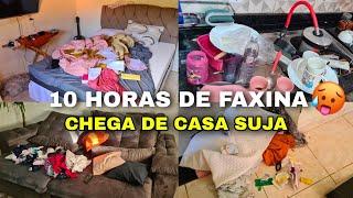 CANSEI!! FAXINA PESADA COMPLETA| 4DIAS SEM LIMPAR A CASA | 10 HORAS DE MUITA LIMPEZA 