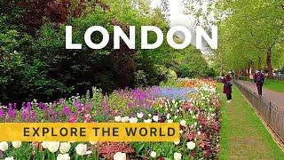  London Walking Tour | St James's Park Spring Tour | England, UK | 4K video 60fps