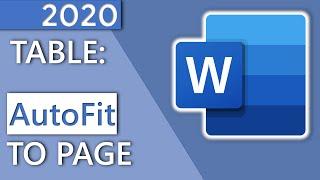 How to Fit Table to Page Margins in Word - in 1 MINUTE (HD 2020)