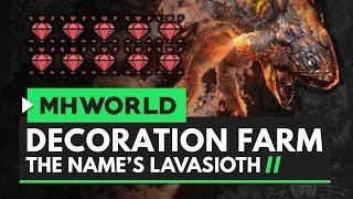 Monster Hunter World | Lavasioth Decoration Farm & Guaranteed Warped Feystones