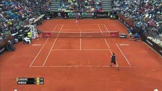 Amazing Andy Murray shot on championship point in Rome v Djokovic - 2016 Internazionali BNL d'Italia