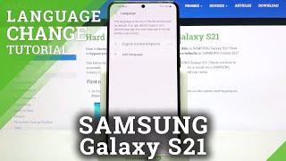How to Change Language on SAMSUNG Galaxy S21 – Set Up System Language