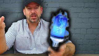 Realistic Blue LED Flame Bulb.