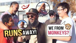 "We're from MONKEYS"⁉️ Agnostic v/s Shaykh Uthman [Christian Runs Away]