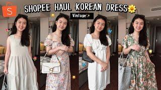 SHOPEE HAUL DRESS KOREA MIDI & LONG CANTIK BANGET!! | MUST HAVE 2021