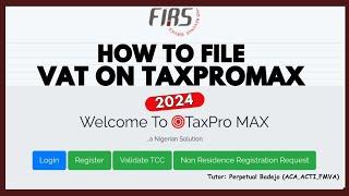 A complete guide to VALUE ADDED TAX (VAT) FILING ON TAXPROMAX - 2024