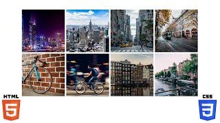 How to create Responsive Image Gallery Layout using CSS display Grid | HTML and CSS Tutorial