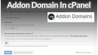 How to create an addon domain - cPanel 2024