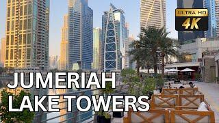 Relaxing Walk down Jumeriah Lake Towers  Dubai ( 4K )