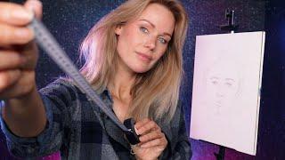 Close Up ASMR | Let me draw your portrait | Personal attention Role Play | Face Measuring