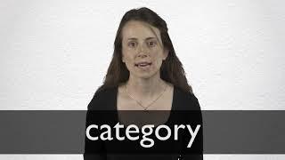 How to pronounce CATEGORY in British English