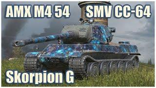 AMX M4 mle. 54, SMV CC-64 & Skorpion G • WoT Blitz Gameplay