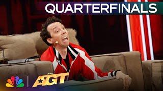 Can Jonathan Burns Escape A Straitjacket While Trapped Inside A Sofa? | Quarterfinals | AGT 2024