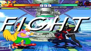 NICK54222 MUGEN: Krusty the Clown and Ernie the Giant Chicken VS Spider-Man 2099 and Batman Beyond