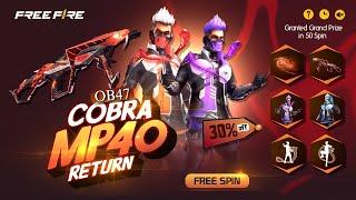 Cobra Bundle Return Confirm Date Free Fire | Poker Mp40 Return Bangladesh server | FF New Event