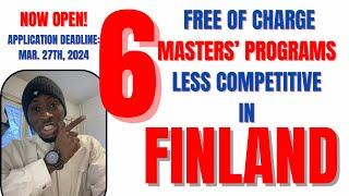 6 FREE-OF-CHARGE MASTERS IN FINLAND | APPLICATION IS OPEN TILL 27TH MARCH, 2024