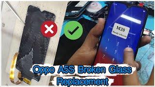 Oppo A5S touch Screen Broken Glass Replacement