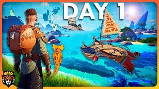 DAY 1 First Look at this NEW BREATHTAKING Ocean World Survival Game...