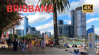 Brisbane, Australia: Walking Kangaroo Point Cliffs to Southbank Parklands (4K)