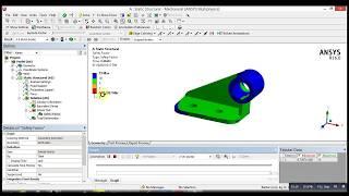 ANSYS Mechanical Tutorial-The Support Bracket 2 -von Mises Stress,factor of safety and  deformation