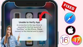 How To Fix "Unable To Verify App "Error on iphone || An Internet Connection is Required (2024)