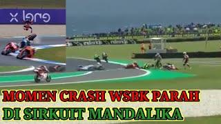 Momen Crash Dramatis World Superbike Di Sirkuit Mandalika