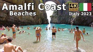 Amalfi Coast 4K - Walking 5 Amazing Beaches - Amalfi, Fiordo, Maiori, and Positano