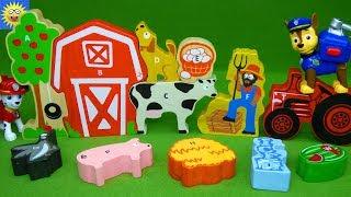 Farm Animal Puzzle Alphabet Letter Sounds ABC Song Best Learning Video for Kids Paw Patrol Toys