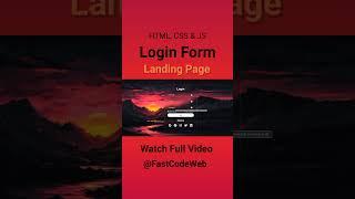 Login Form in HTML & CSS