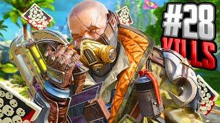 INSANE Caustic 28 KILLS and 4,800 Damage Apex Legends Gameplay Season 20