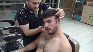 ASMR turkish massage barber therapy= sport massage=NECK CRACK=head,back,arm,face,ear,sleep massage