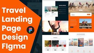 Travel Website Landing Page Using Figma #Figma #LandingPage