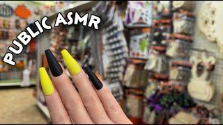 PUBLIC ASMR TINGLES TAPPING & SCRATCHING ON EVERYTHING + SOME CRINKLES HERE & THERE