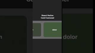 Horizontal Card Swipe View in React Native (Preview)