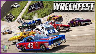 70s NASCAR CARNAGE at Talladega! | Wreckfest