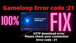 Gameloop Installing Error Fixed /HTTP Error Code 21 on windows 7,8,10,11 #gaming #subscribe #super