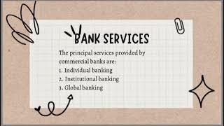 Domestic Financial Sectors, Depository Institutions and Bank Service