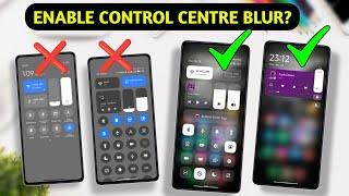 Enable Blur In Control Center in Any Redmi, Poco & Xiaomi Device | hyperos control center blur